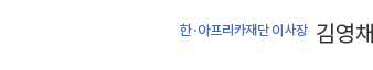 한·아프리카재단 이사장 김영채
